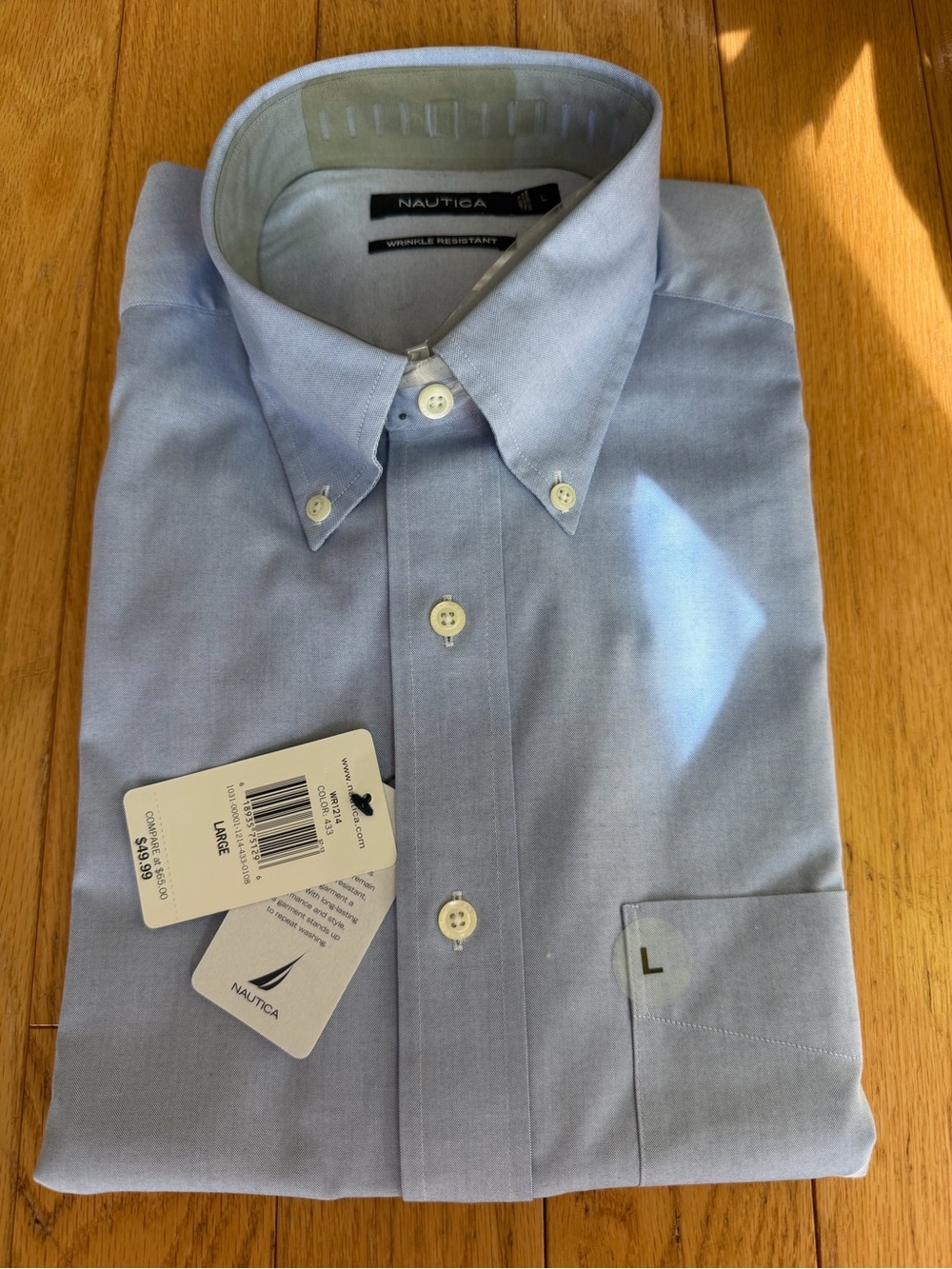 Nautica Light Blue Button-Down Dress Shirt